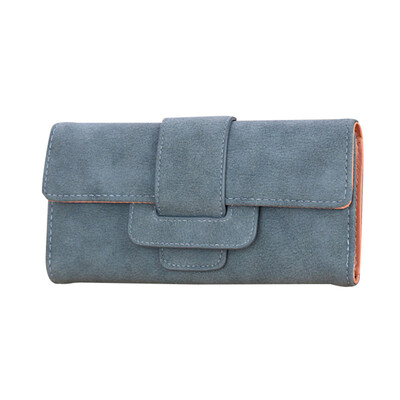

Vintage Women Solid Color Faux Leather Cash Card Holder Long Clutch Purse Wallet