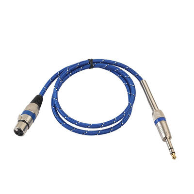 

Nylon Braided 14 Jack 635mm Stereo Male to XLR Female Microphone Cable