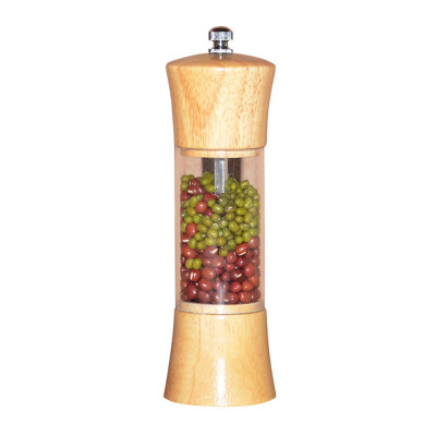 

Acrylic Wooden Clear Manual Sesame Pepper Grinder Home Kitchen Bean Mill Tool