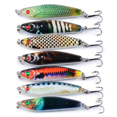 

8PCS Fishing Lures Set 45cm 88g Mini VIB Fishing Lures with Treble Hooks 3D Eyes Lifelike Fishing Bait Artificial Hard Bait Lur