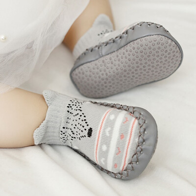 

0-18 Month Baby Toddler Cartoon Cotton Non-Slip Floor Sock Leather Sock Prevent Cold Floor Warm Baby Feet Children Sock