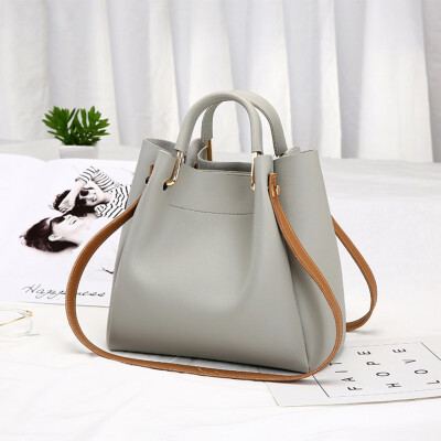 

Individual Women New Bucket Bag Fashion Leather Handbag Trendy Women Faux Leather Bag Single Shoulder Bag