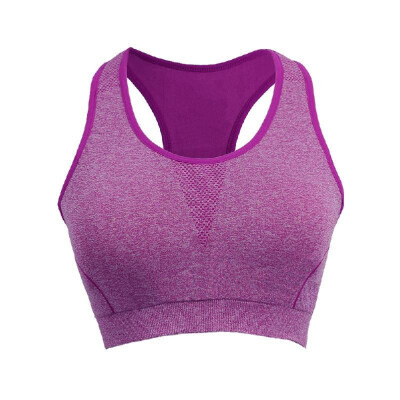 

New Fashion Women Sports Bra Push Up Wireless Mesh Racer Back Padded Full Cup Yoga Fitness Tank Top