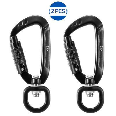 

2pcs Swivel Carabiner Clip 360° Rotatable Spinner Carabiner Small Auto Locking Carabiner 4KN