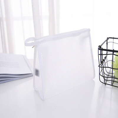 

Toponeto Grid Transparent Storage Package Portable Cosmetic Bag Waterproof Washing Bag