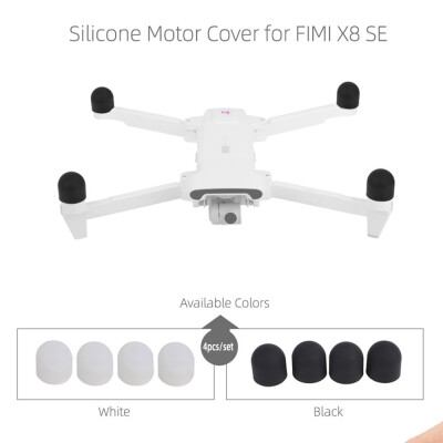 

Siaonvr 4Pcs Black Silica Gel Motor Protective Cover Accessories For XiaoMi Fimi X8 SE