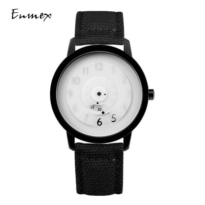 

Holiday gift Enmex translation ruins canvas watch with cool trend creative pointer personality design watch