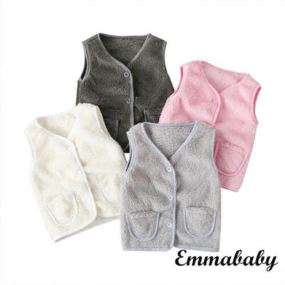 

Kids Vest Fall Toddler Girls Faux-Fur Cotton Vest Girl Warm Winter Jacket Vest