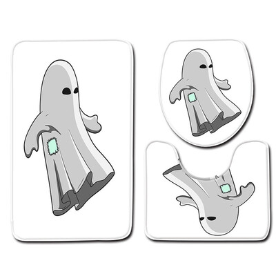 

〖Follure〗Halloween Happy Toilet Seat Cover&Rug Bathroom Set Halloween Decor
