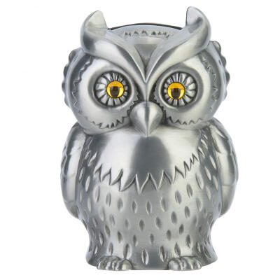 

Greensen Zinc Alloy Owl Shape Coin Bank Money Saving Box for Table Decoration