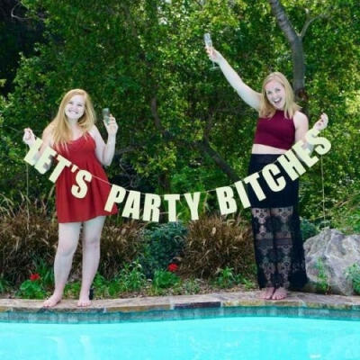 

2017 LET&39S PARTY BANNER Birthday Party Photo Backdrop Supplies Room Decoration