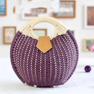 

2019 Summer Handbags Fashion Straw Woven Hasp Handle Bags Beach Style Creative Boho Style Totes Quality Design
