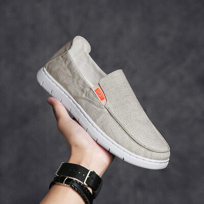 

Summer Mens Shoes Cloth Shoes Recreational Tide Shoes Fishermans Flax One Foot on the Korean Version of Baitao Lazy Canvas