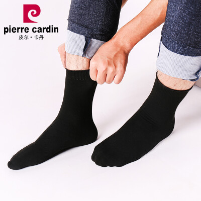 

Pierre Cardin warm socks women plus velvet 3 pairs black gold velvet cashmere casual cotton socks fashion vertical pattern plus velvet thickening loose mouth