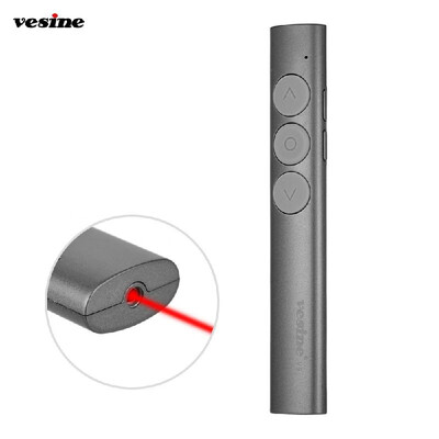 

Vesine 24GHz RF Wireless Presenter with USB Receiver Red Light Professional PowerPoint PPT Clicker Presentation Remote Control Po