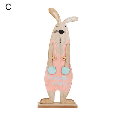 

Lovely Easter Wooden Rabbit Decor Home Room Ornament Art Craft Children Gift