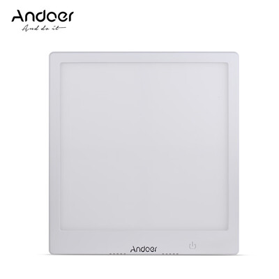 

Andoer LED Photography Shadow-free Shadowless Light Lamp Panel Pad Softbox Bottom Light 19 19cm Effective Area Brightness Adjust