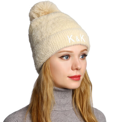 

Tailored Fashion Women Curling Baseball Cap Hat Winter Warm Thickened Knitted Ball Cap
