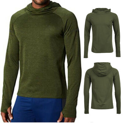 

New Fashion Men Gym Thin Hoodie Long Sleeve Hoodies Sweatshirt Casual T-Shirt