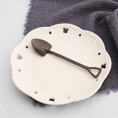 

Stainless Steel Shovel Shaped Fruit Salad Fork Dessert Cake Fork Coffee Tea Spoon Ice Cream Dessert Spoon Kid Kitchen Tableware