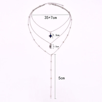 

Newly Necklaces Choker Kolye Bohemia Gold Silver Color Star Moon Necklace Women Boho Pendants Collier Ketting Jewelry