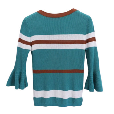 

Women Flare Sleeve Pullover Women Basic Sweaters Women Korean Style Knit Tops Femme