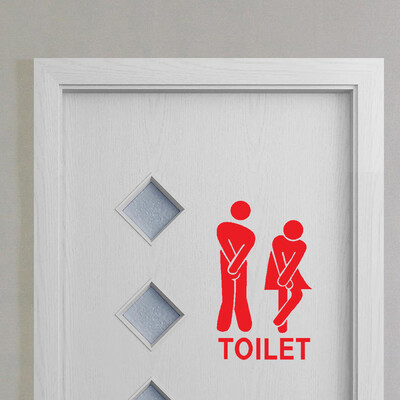 

〖Follure〗Removable Cute Man Woman Washroom Toilet WC Sticker Family DIY Decor