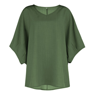 

Womens Summer Casual Tops V-Neck T-Shirt Solid Color Loose Breathable Shirts