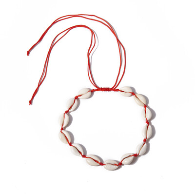 

bohemia Handmade adjustable rope chain Natural shell Bracelet Shells foot Bracelets Beaded bracelets cheville for women beach