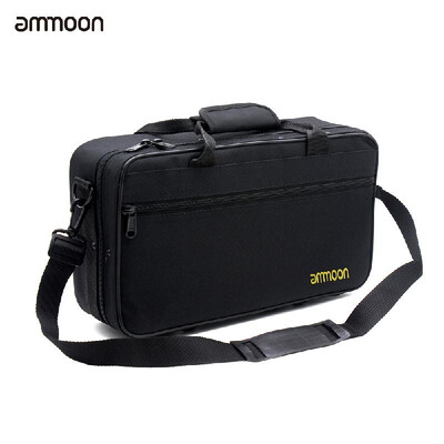 

ammoon Bb Clarinet Case Gig Bag Backpack Box Water-resistant 600D Foam Cotton Padding with Adjustable Single Shoulder Strap