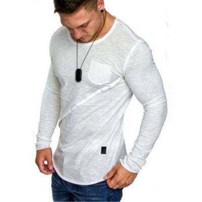 

Mens O-neck Long Sleeve Breathable Tops Muscle T-Shirt Sports Fitness T-Shirt