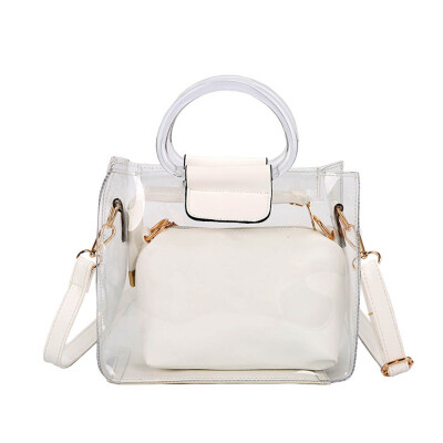 

2019 Fashion PVC Jelly Bag Women Transparent Shoulder Messenger Bags Clear Crossbody Bag Female Small Tote T3G