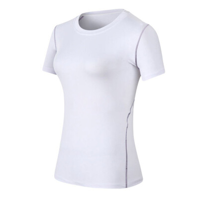 

Womens Fitness Training Short Sleeve Sports Fitness Running Sweat-absorbent&Quick-drying Short Sleeve T-Shirt