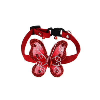

Adjustable Pet Necklace Puppy Kitty Butterfly Seat-belt Buckle Collar Daily WalkingPartyHolidayWeddingBirthday Accessories