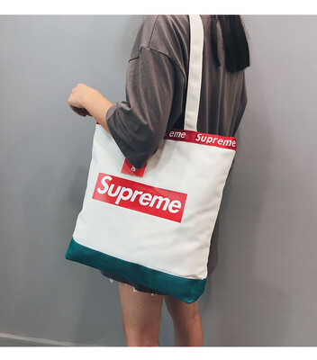 

Supreme off white outdoor athletic canvas sport bag fashion casual lightweight men women shoulder bag student school bag girl boy