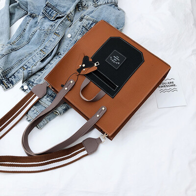 

Bag girl 2019 new Korean version of fashion handbag single shoulder slant bag fairy 100 large capacity broadband tote bag
