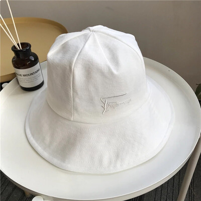 

Hat Female Spring&Summer Japanese eaves sunshade hat Pure color student fisherman hat Chao personality leisure potted hat