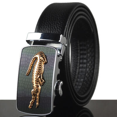 

new Cowhide Genuine Leather Belts For Men Luxury Automatic Buckle Black Cinturones Hombre designer belts mens high quality belt