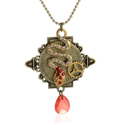 

New Fashion Men Snake Type Pendant Steam Punk Necklace
