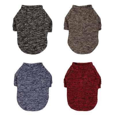 

Pet Dog Solid Sweater Autumn And Winter Warm Costume For Small Medium Dogs Fashionable Knitting Tops Sweater Pull Chien Hiver