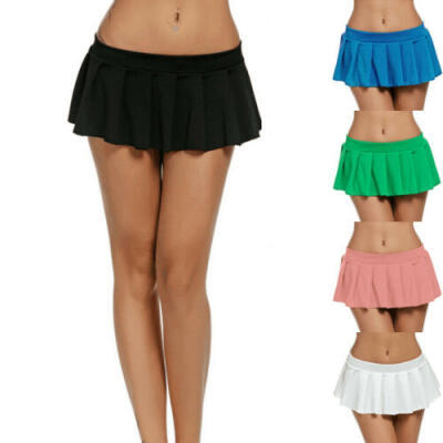 

Womens Sexy Dance Mini Skirt School Girl Pleated Dress Lingerie Club Party Wear