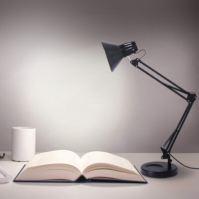 

Gobestart Heavy Base Architect Spring Balanced Swing Arm Desk Lamp Table Lamp Black