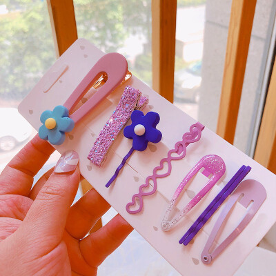 

Child Girl Hair Clip Sweet Cute Flower Practical Hairpin Combination