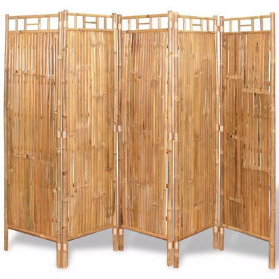 

5-Panel Room Divider Bamboo 787"x63"