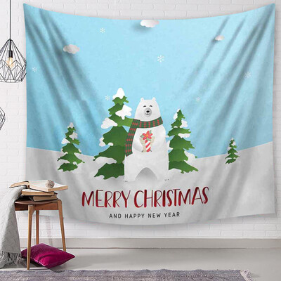 

Toponeto Christmas Tapestry Santa Print Wall Hanging Tapestry Art Home Decor