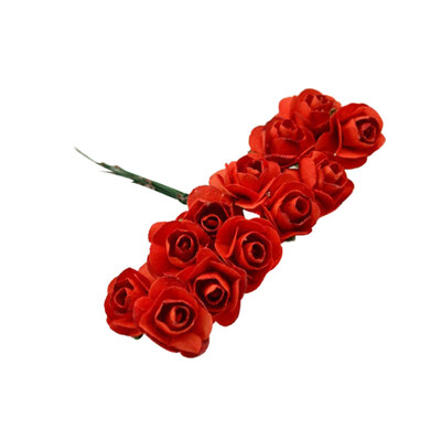 

144Pcs Mini Paper Rose Artificial Flower DIY Scrapbook Wedding Party Room Decor