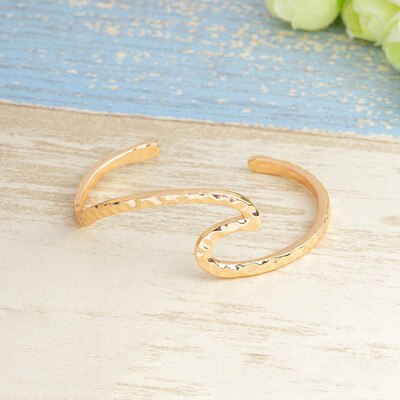 

Wave Beach Wind Creative Bracelet Charm Wave Bangle Silver Gold Wave Bracelet Wire Wrap Opening Bangle Ocean wave Beach Jewelry