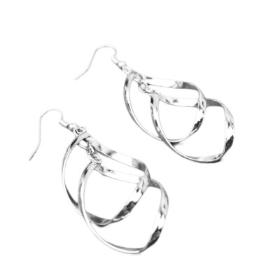 

Fashion Shiny Alloy Rhinestone Twisted Earrings Multilayer Earrings Accessories