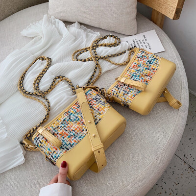 

Qiao Bani 2019 autumn&winter new Korean ins fashion hit color wandering street shooting single shoulder diagonal trend handbags