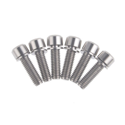 

6pcsLot Titanium TC4 Bolts M5x16 Hex Headed WWasher for Stem Shifter Seatpost Clamp Ti Screw Bicycle Fastening Parts